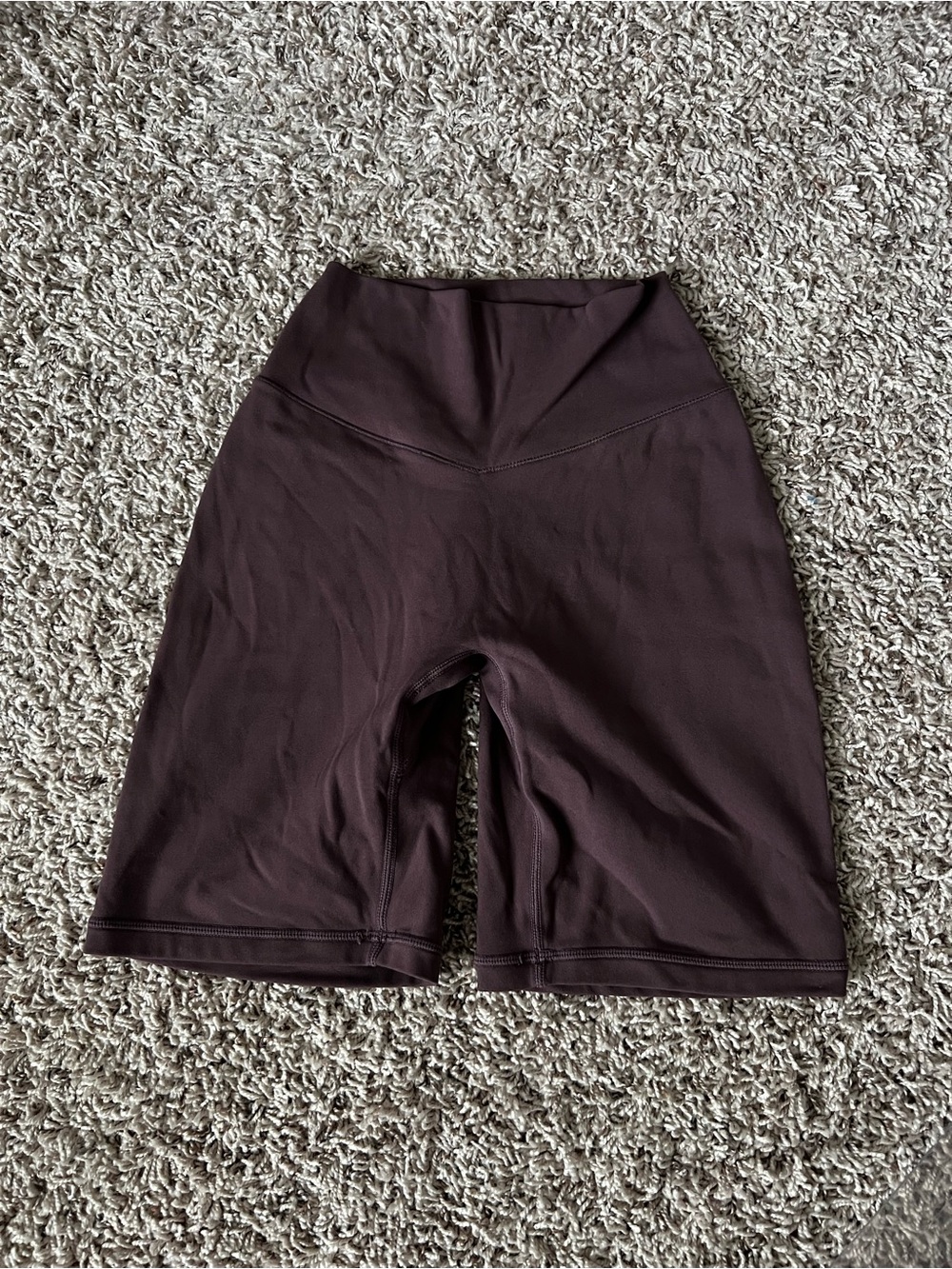 BuffBunny High-Waist Bike Shorts in brown/purple